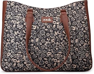 ZOUK Women's Getaway Handbag | Jute | Vegan Leather Handcrafted Tote Bag Price In India