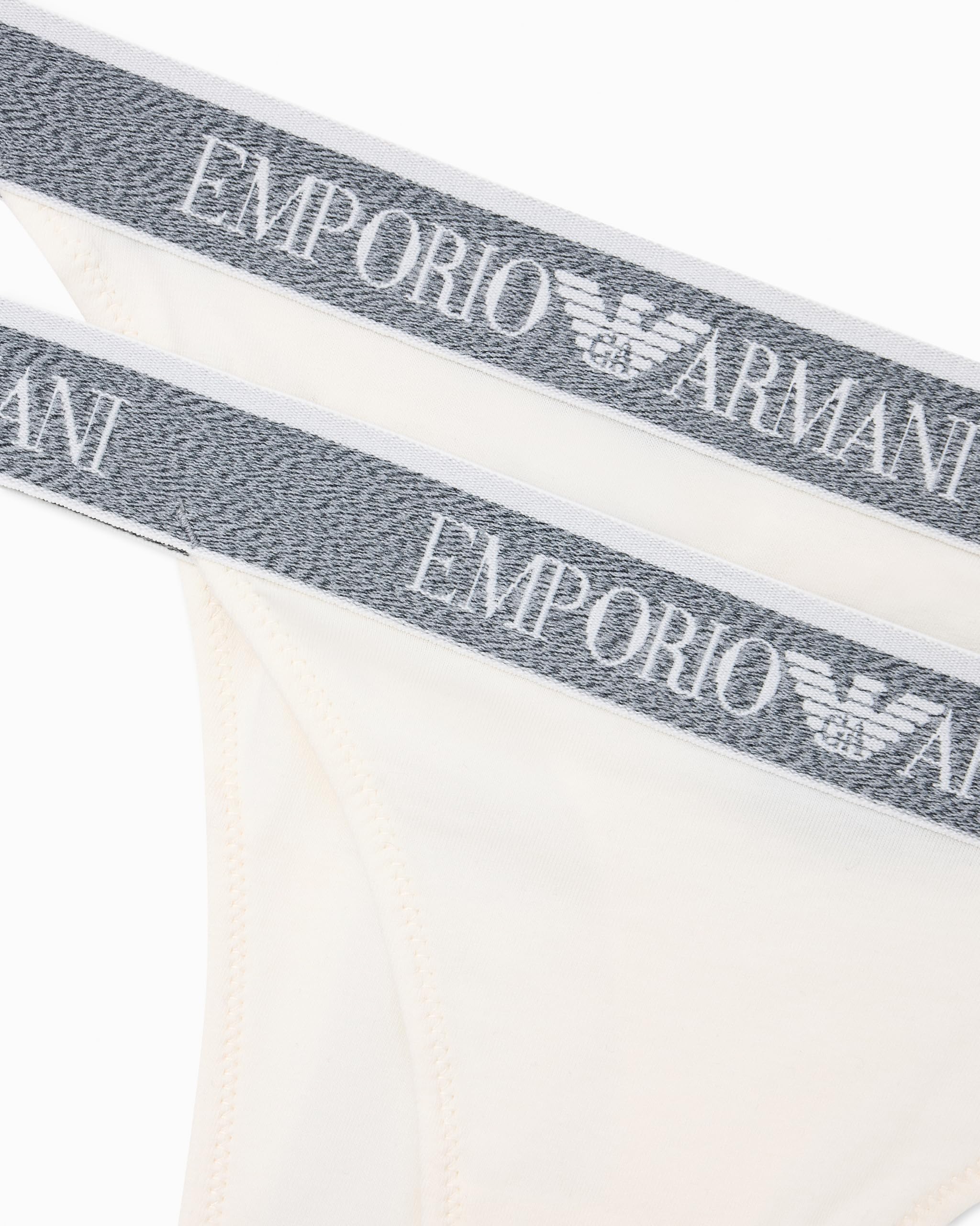 Emporio Armani Damen Logoband 2-Pack T-Thong Tangahöschen (2er Pack)