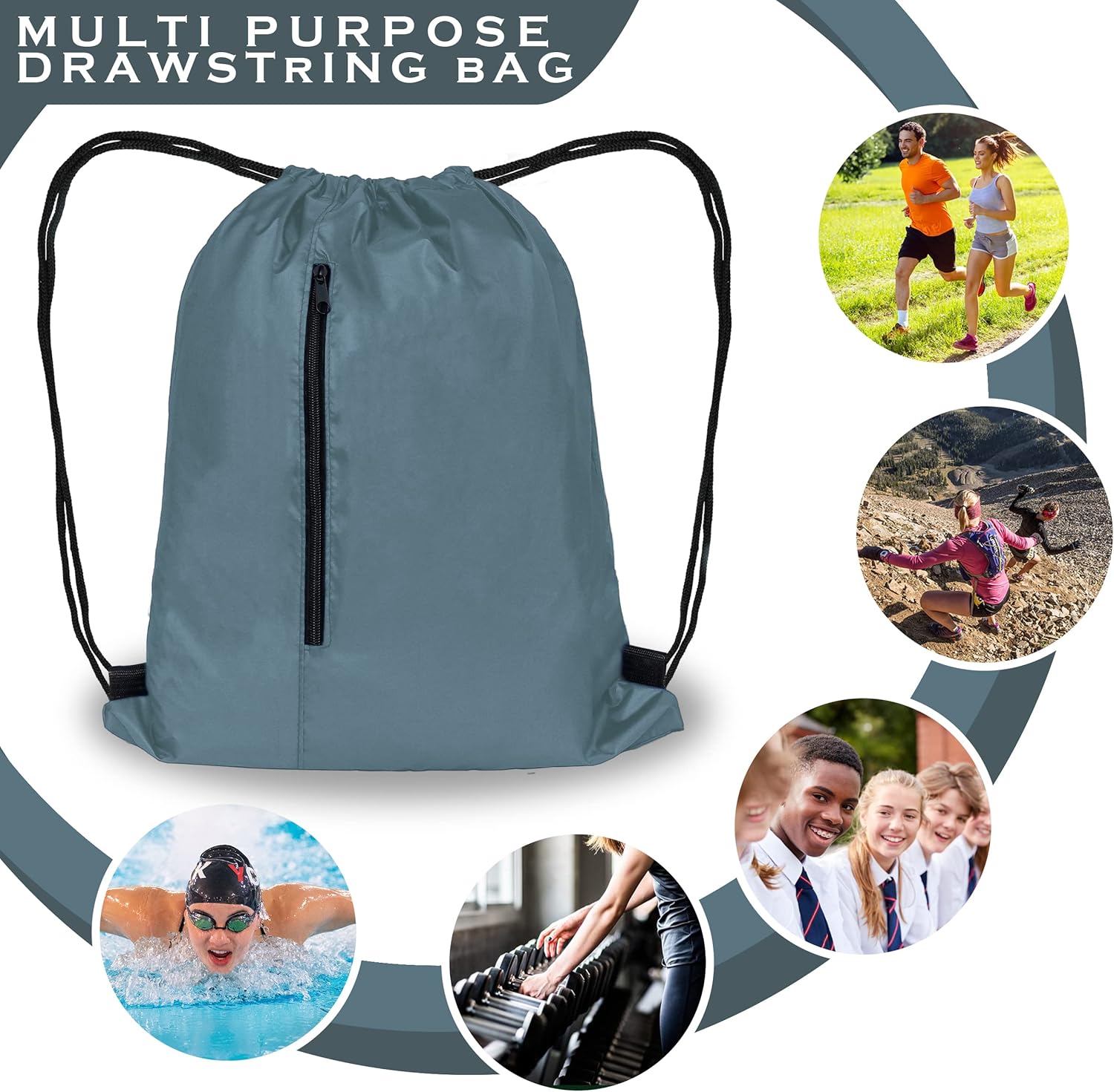 NORTH SKIN Drawstring Gym Bag Waterproof Premium String Swimming Bags