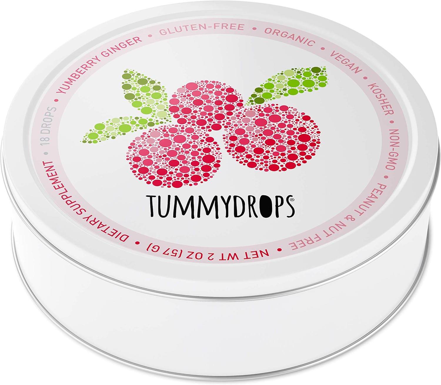 USDA Organic Mellow Ginger Variety Pack Tummydrops (1 tin Each BlackBerry, Pineapple, & yumberry-Total of 54 Drops) : Grocery & Gourmet Food