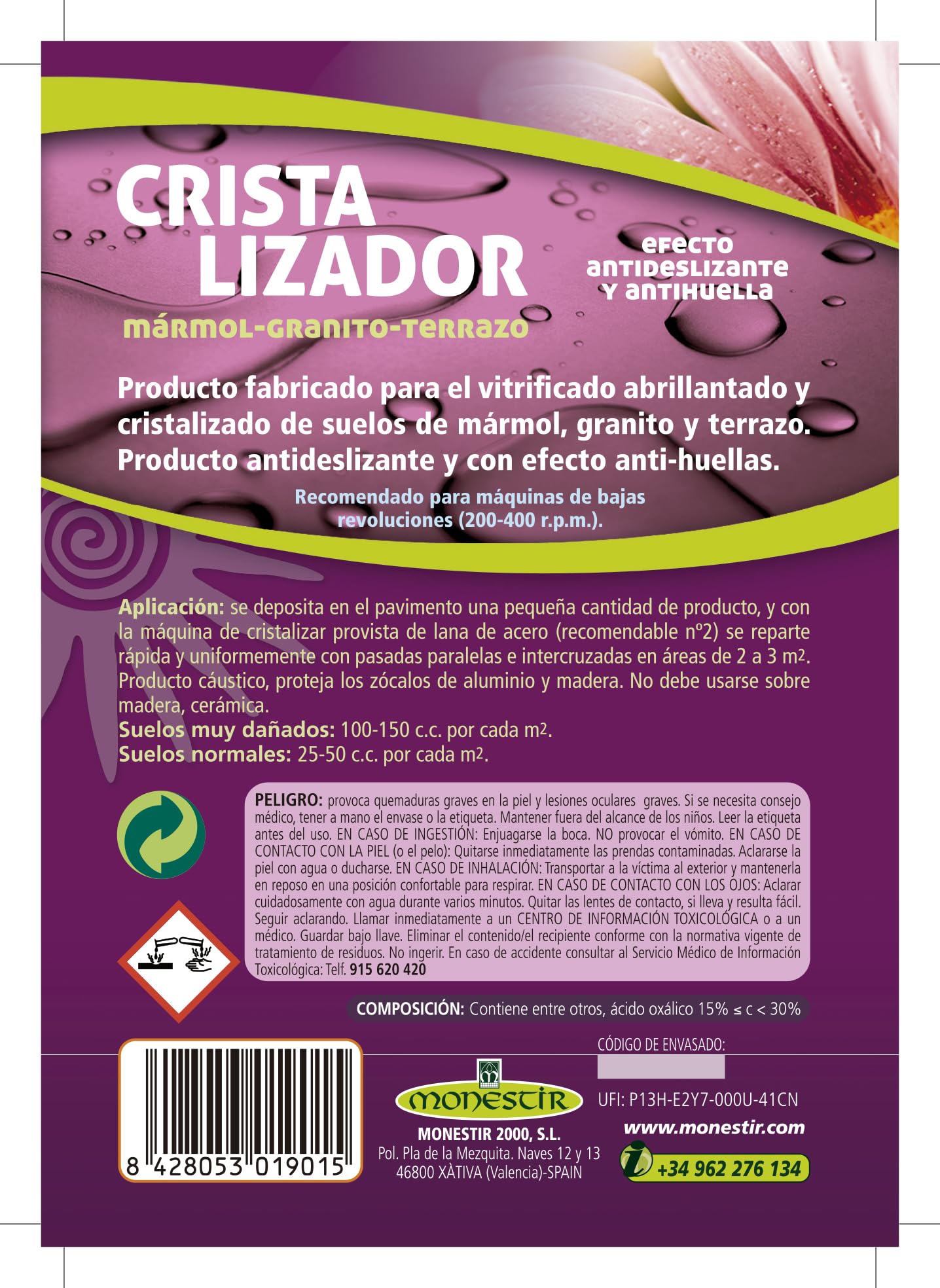 Monestir - Cristalizador Maquina Marmol-Granito-Terrazo 5L