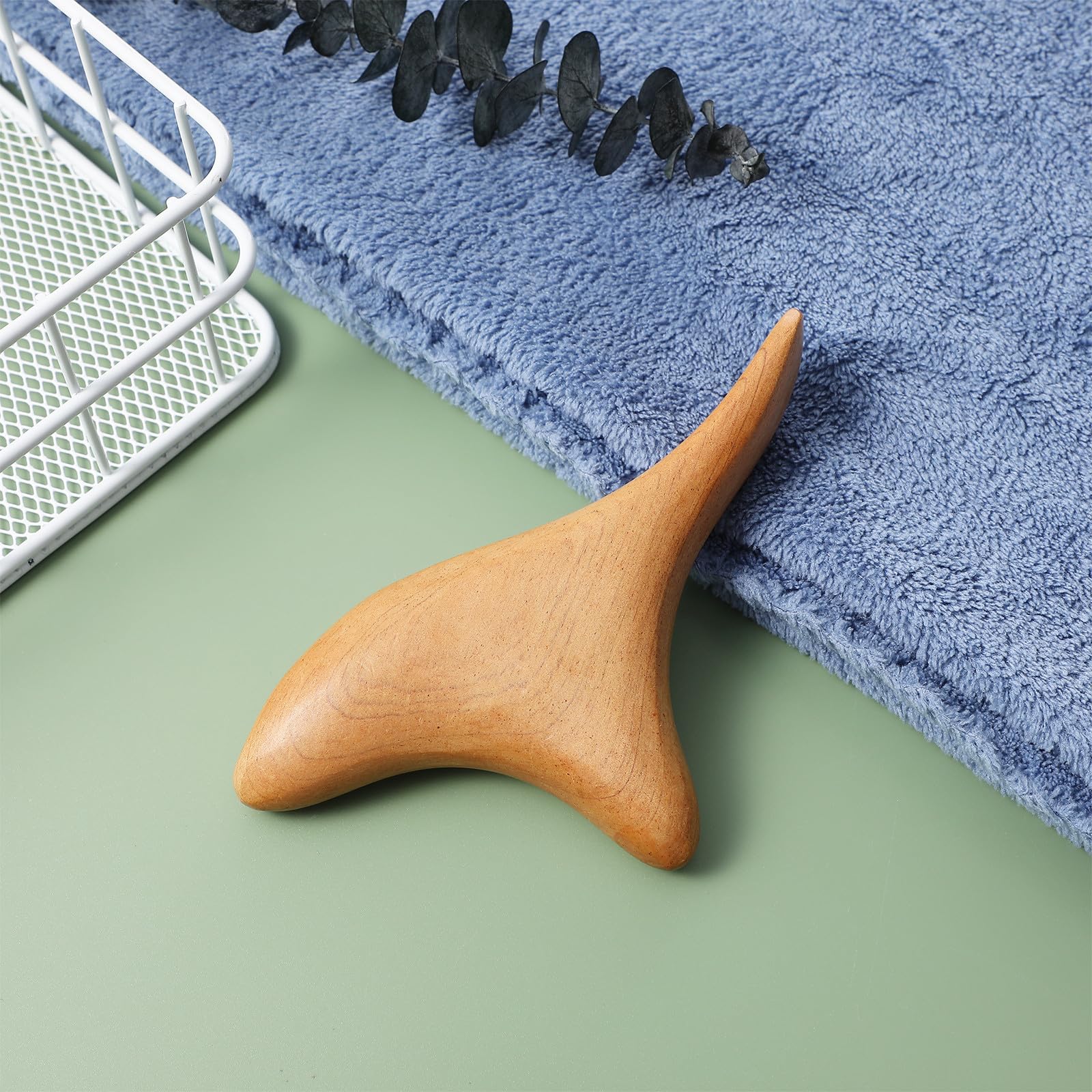 ABOOFAN Outil de Massage Thaïlandais en Bois Jaune pour Pied et Taille, Planche Triangulaire Compacte et Élégante, Fonction Multi-usage de Grattage pour Massage Relaxant