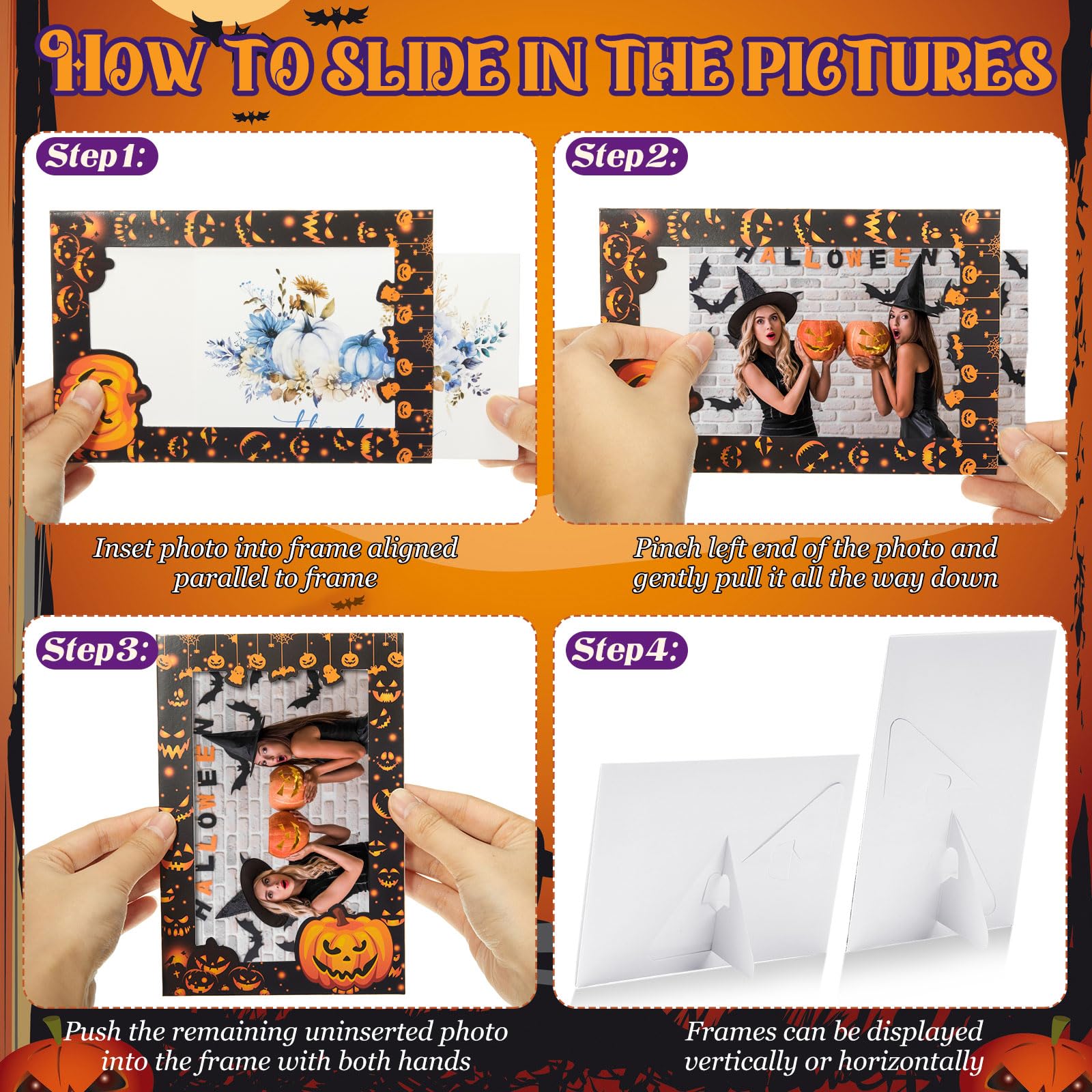 Amazon.com - AmazingSpark 50 Pack Halloween Pumpkin Picture Frame