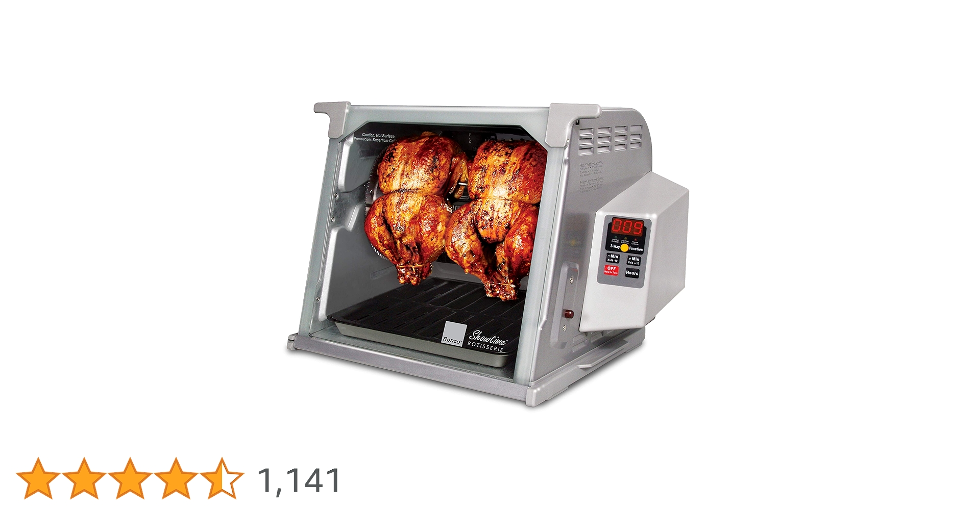 Amazon | Ronco Showtime Large Capacity Rotisserie & BBQ Oven