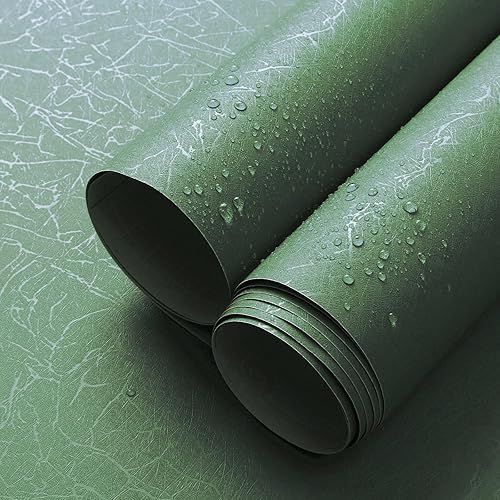 Miniatura 5 de Safiyya Papel tapiz de seda verde oscuro, papel tapiz texturizado para despegar y pegar, moderno papel de pared extraíble, rollos de vinilo