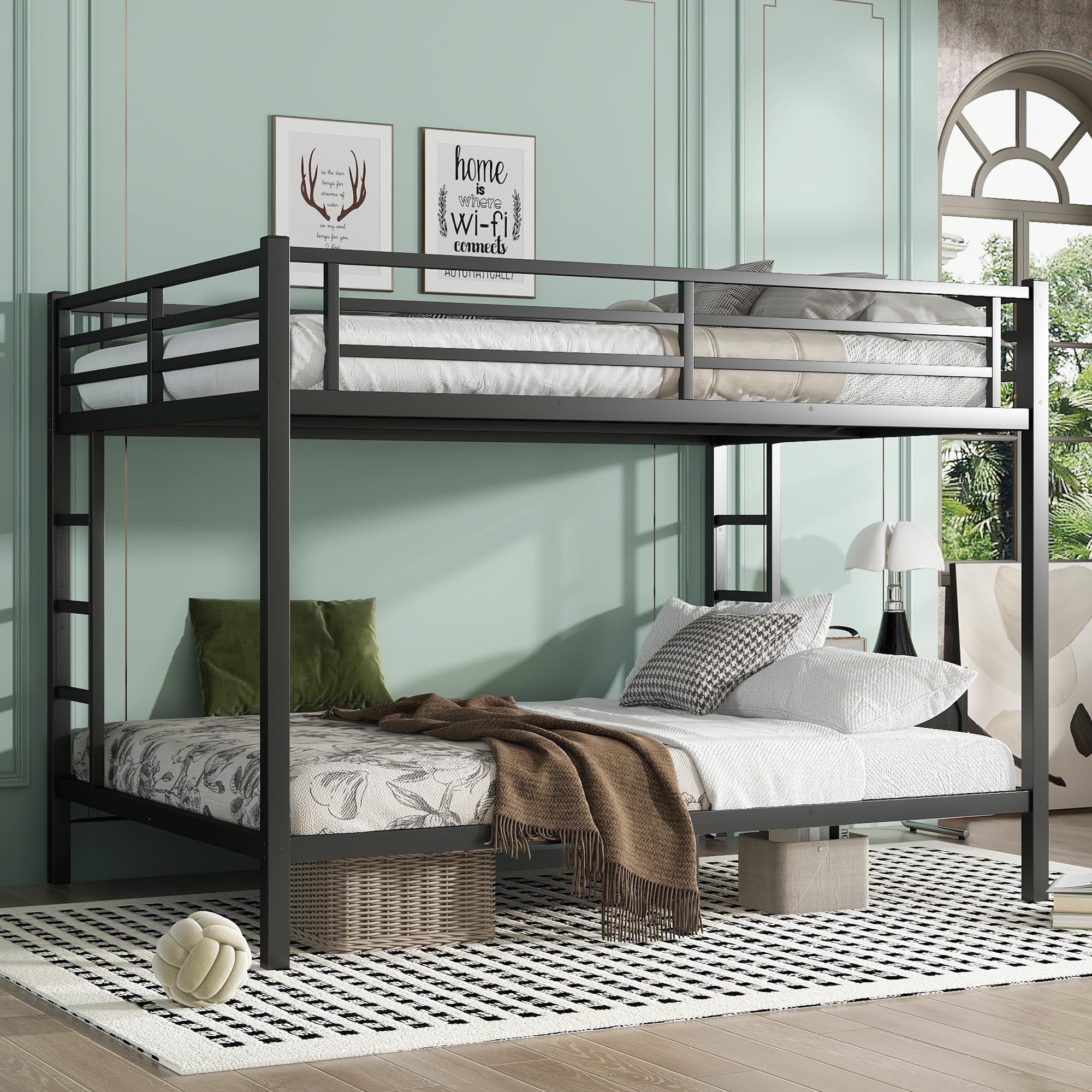 Bellemave Metal Queen Over Queen Bunk Bed, main product image