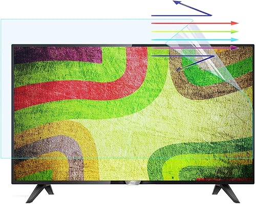 Protector de pantalla antirreflejos de 43 pulgadas, protector de pantalla LED LCD para TV con filtro de luz azul, antiarañazos contra lesiones