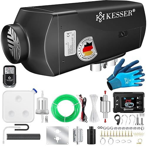 KESSER® Standheizung Diesel 8kW Dieselheizung 12V/24V mit Timer, LCD-Display &