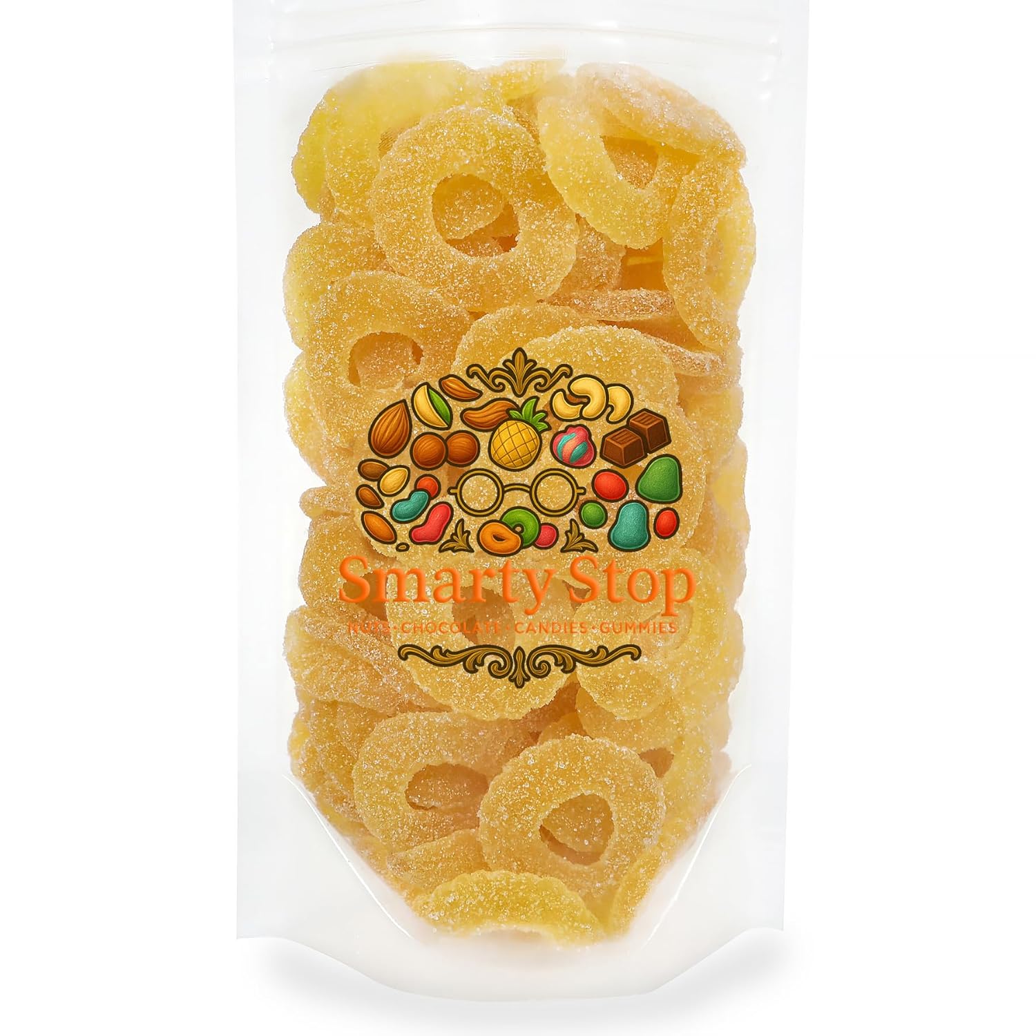 Smarty Stop Gummy Ring Candy – Chewy Fruit-Flavored Edible Gummies (Pineapple, 5 Pound (Pack Of 1))
