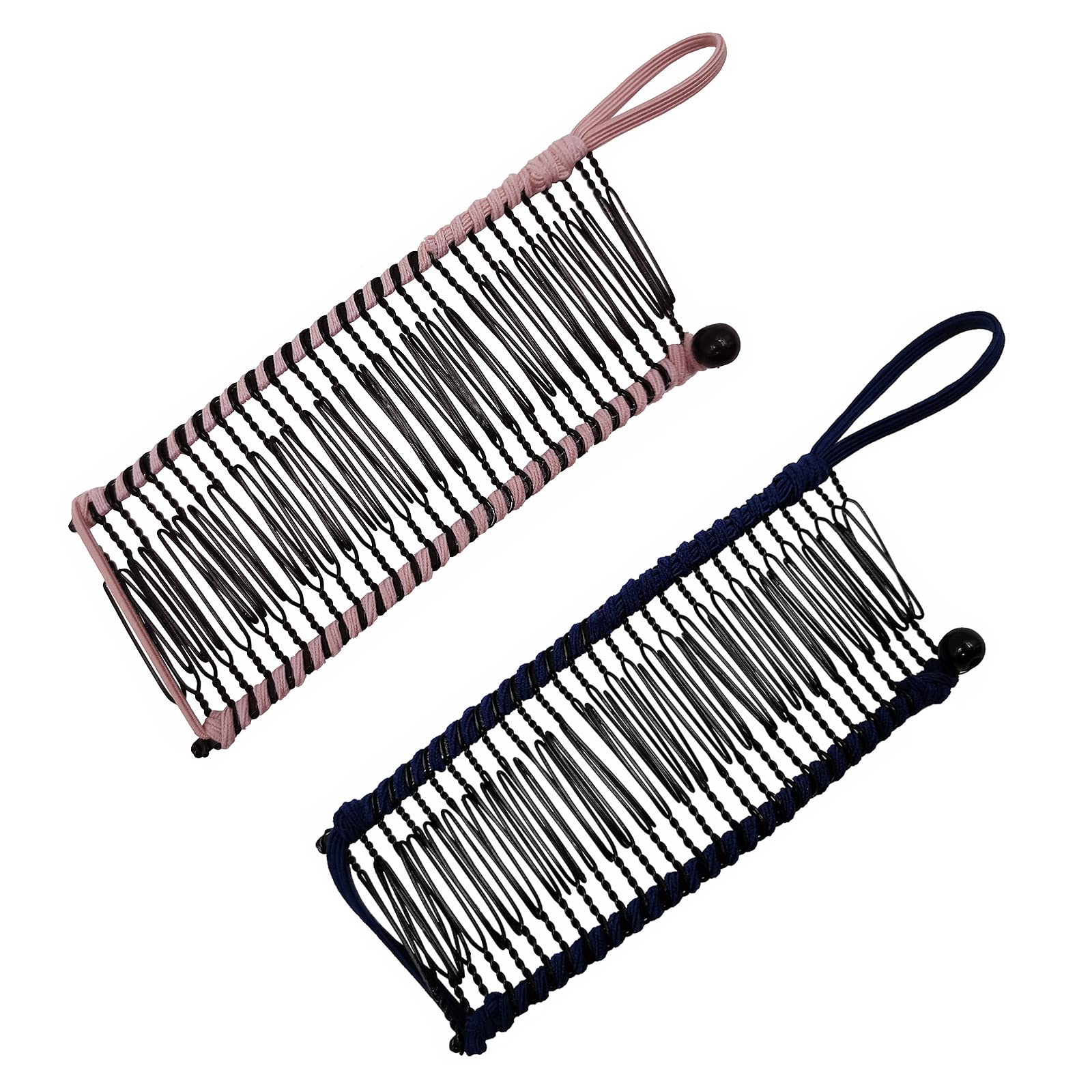 2 pettini per capelli a banana con clip a 30 denti, antiscivolo, elasticizzati, vintage, accessori per lo styling dei capelli ricci e ondulati