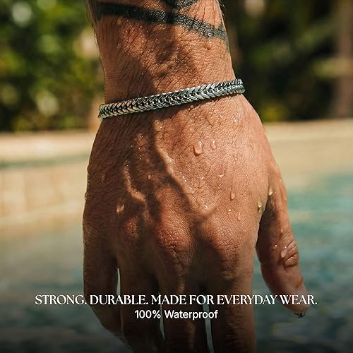 Miniatura 4 de Galis Chain Bracelets For Men - Premium Stainless Steel, Silver, Gold Plated Non Tarnish - Mens Jewelry, Stylish Valentines Gifts For Him