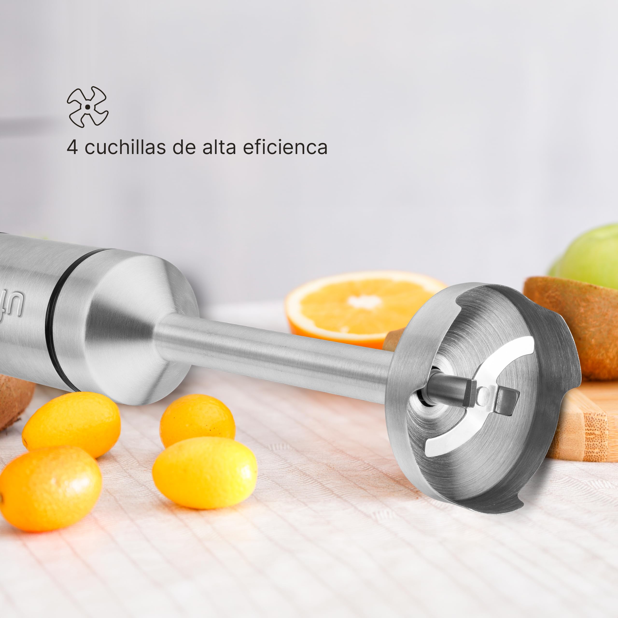 Ufesa Galaxy Max Batidora de Mano, Potencia 1500 W, Control de 24 velocidades + TURBO, 4 Cuchillas de Alta Eficiencia, Diseño Ergonómico y Anti Salpicaduras, Accesorios Incluidos, Sin BPA