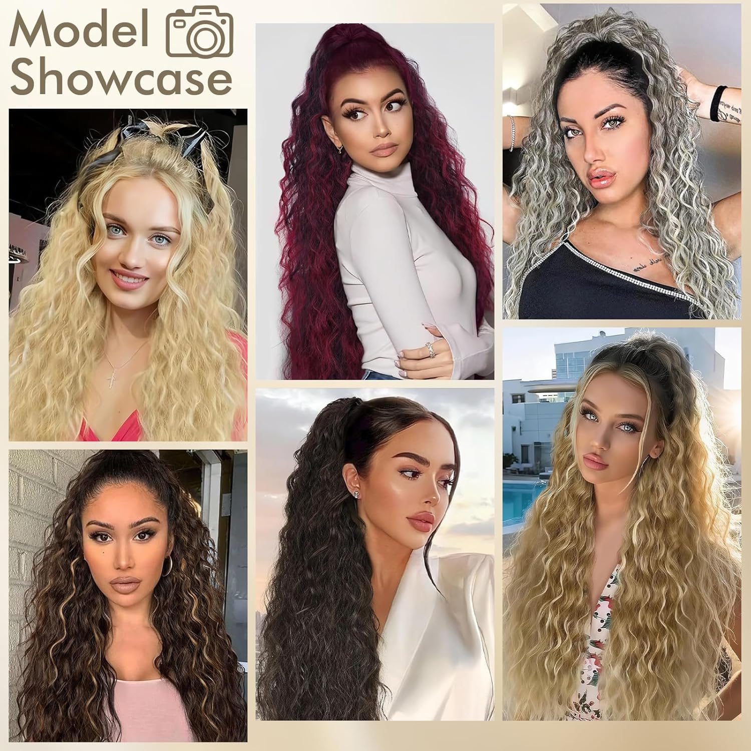 Claw Clip in Ponytail Extension 30 Inch Long Wave Curly Pony Tail Hair Extensions for Women fluffy Natural Looking Synthetic Hairpiece for Daily Use(Ligth Grey,30Inch)