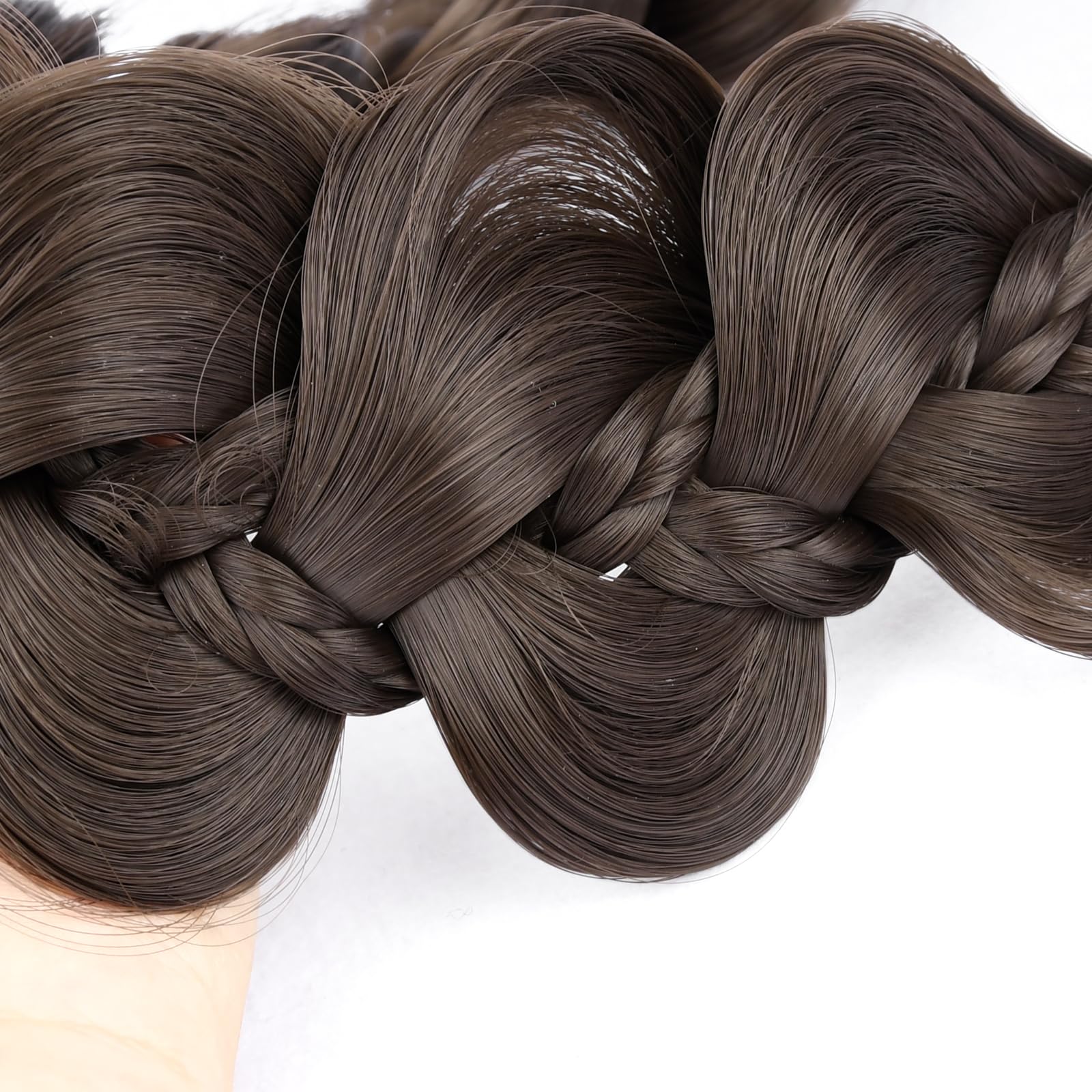 Gledola Bridal Hair Accessories Wide Kinky Fishtail Plaited Braids Headband Braided Synthetic Hair Elastic Stretch - Image 2