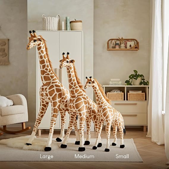 CuddleCo Standing Giraffe Plush Toy – Large Soft Stuffed Animal, Cuddly Giraffe Toy for Kids, Safari Nursery Decor, Plush Toys for Girls and Boys