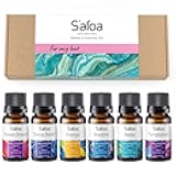 Top 6 Essential Oils Blends Set for Diffusers - Aromatherapy Oils Scents for Home & Office, Perfect for Tension Relief, Relaxation, Breath and Good Dreams Mood Boost Wellness Essential Oil Kit for SPA