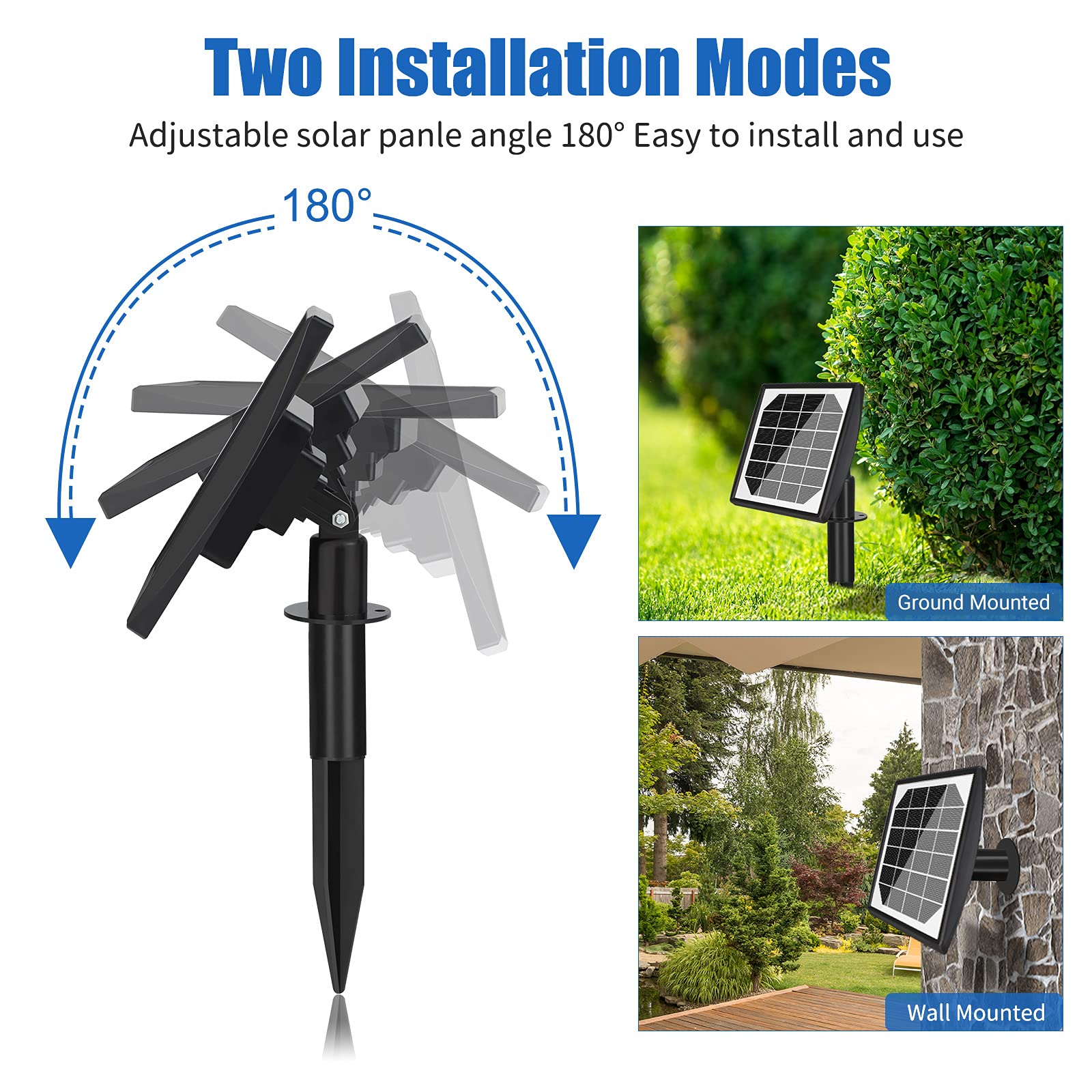 LEDGLE Bomba de Fuente Solar, 2.2W Bomba Solar Estanque Fuente Agua Solar con 7 Boquillas, Caudal 200 L/H, Fuente Solar Jardin Solar Fuente Bomba para Baño de Aves, Césped, Pecera, Piscina, Patio