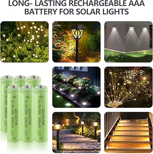 Miniatura 10 de Baterías recargables AAA 1100mAh alto rendimiento de capacidad 1.2V, por baterías cargadas Ni-MH Triple A batería baja autodescarga AAA batería