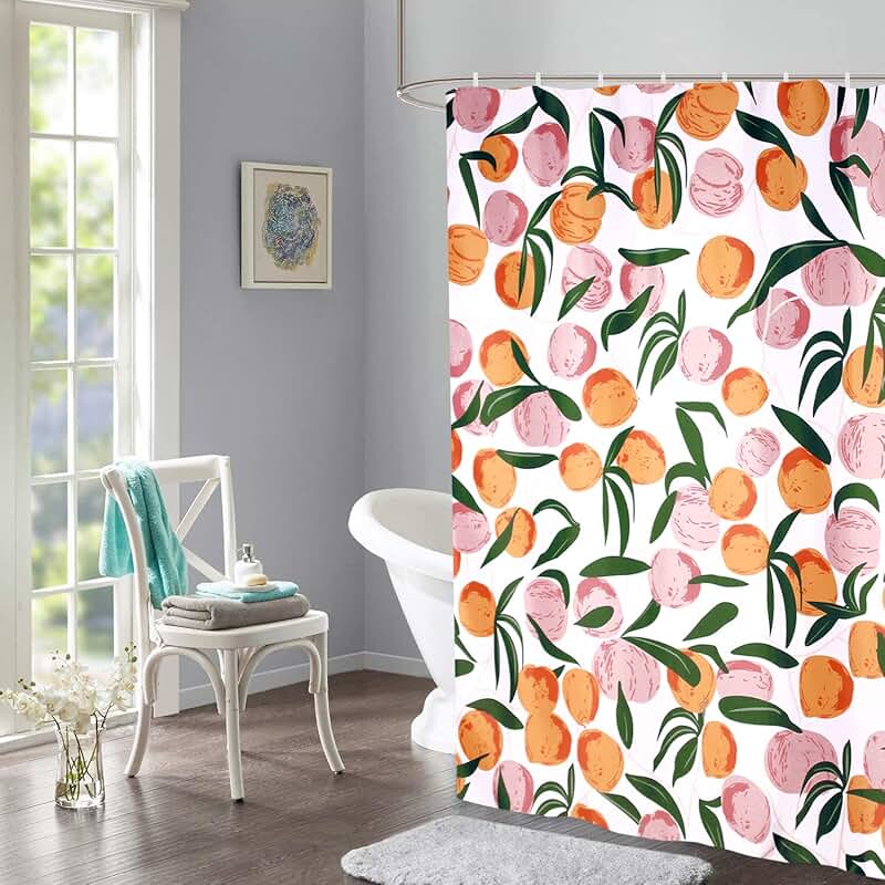 Amazon.co.uk shower curtain peach