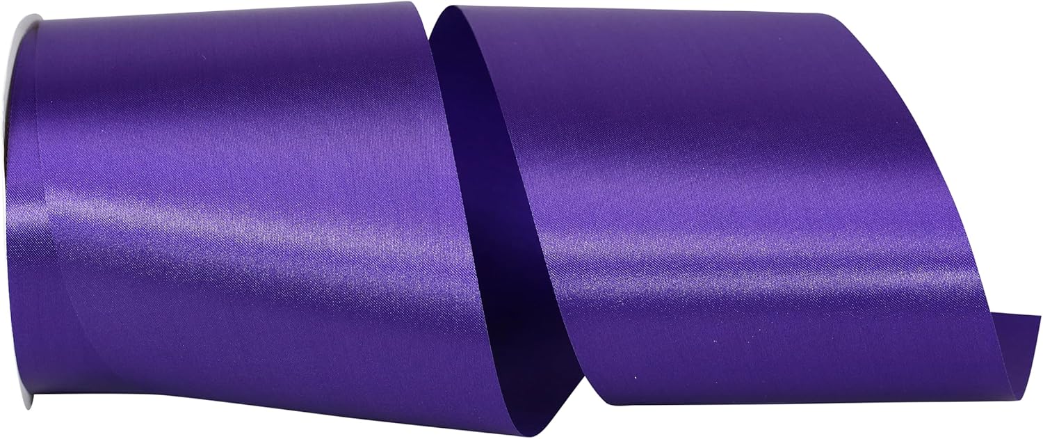 Reliant Ribbon Single Face Satin Allure Sfs Ribbon, 7/8 Inch X 100 Yards, Black