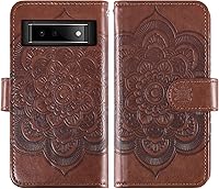 Vista 6 de Asuwish Funda de teléfono para Google Pixel 6A 5G 2022 con protector de pantalla de vidrio templado y soporte de tarjeta de crédito de cuero