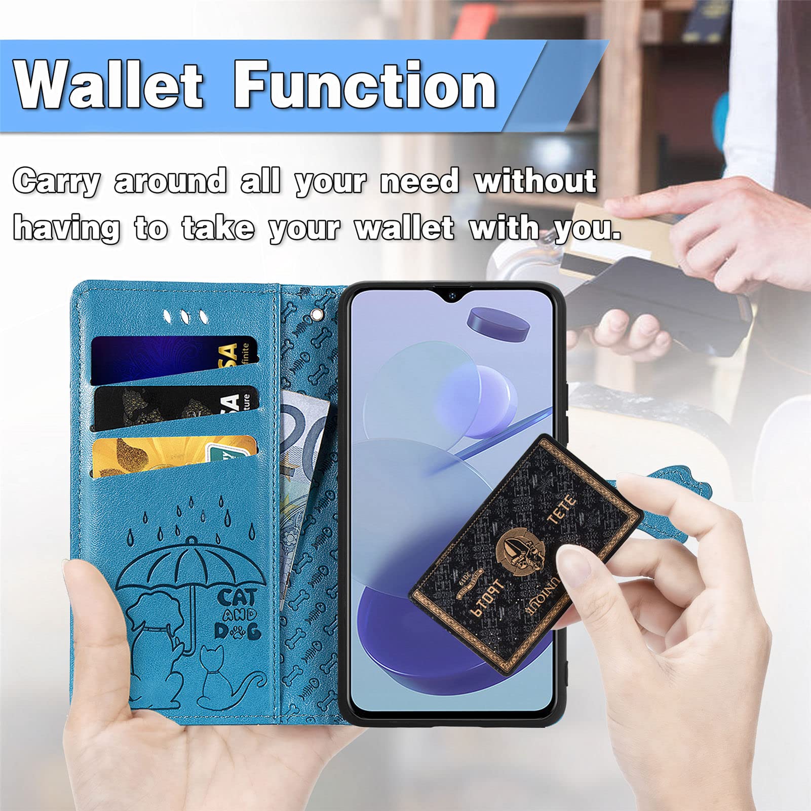 Cover Portafoglio In Pelle Per Ulefone Note 12P – Con Supporto E Slot Per Carte – Include Stilo