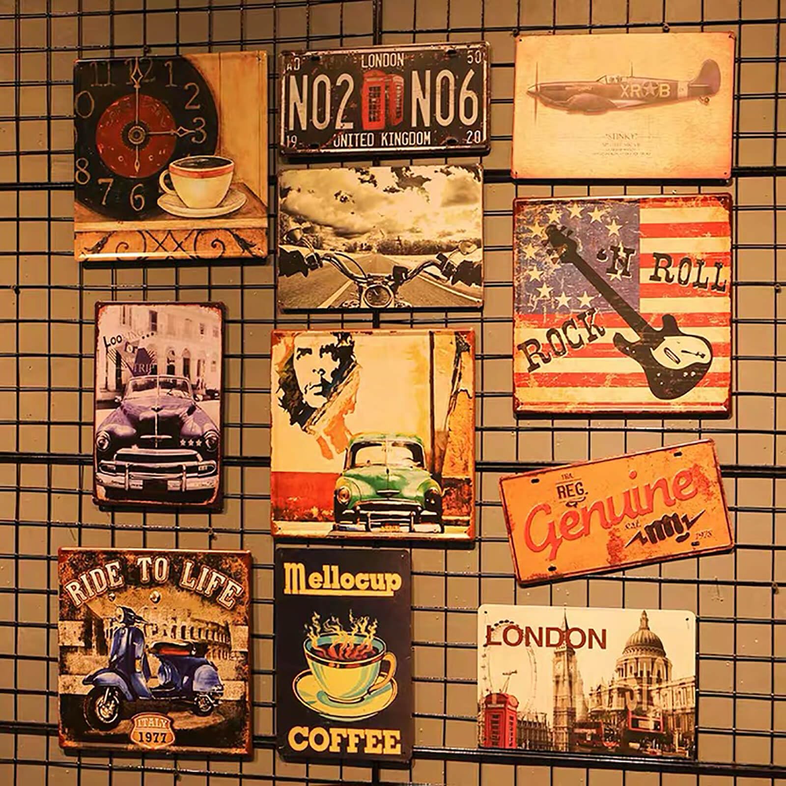 Amazon.com: Wisesign Vintage Metal Signs Stars Hollow