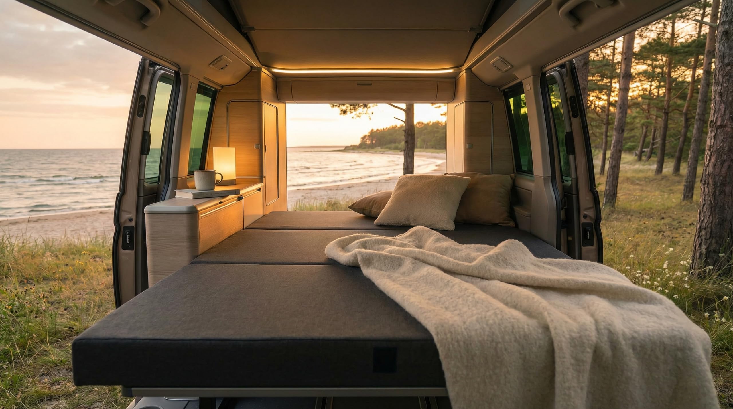 DecorQUALITY - Colchon Plegable Camper 150 x190 x10 cm, Colchón Plegable Suelo – para Furgonetas Camper, Cama Invitados, Camión o Caravana