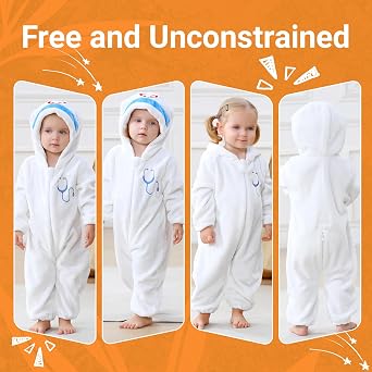 MICHLEY Unisex Baby Animal Costume Hooded Romper Cosplay Jumpsuit Outfits