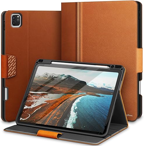 Miniatura 11 de KingBlanc Funda para iPad Pro de 11 pulgadas de 4ª/3ª/2ª/1ª generación (2022/2021/2020/2018) con soporte para lápiz, funda protectora de cuero
