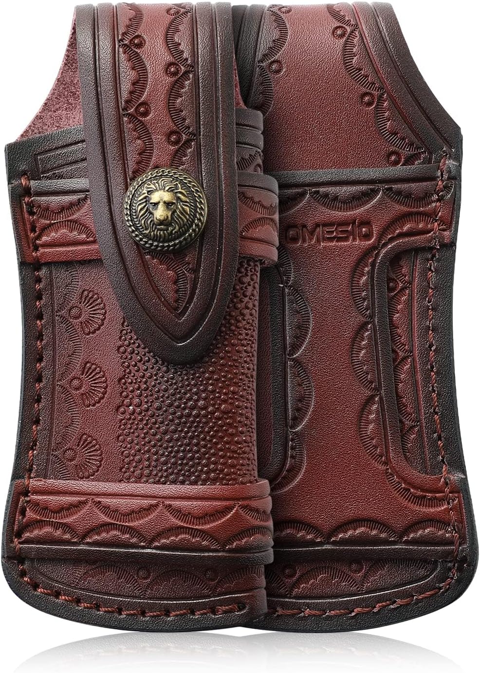 Messer Gürteltasche Leder quer kleine Messertasche für Gürtel Etui Taschenmesser Tasche Klappmesser Scheide