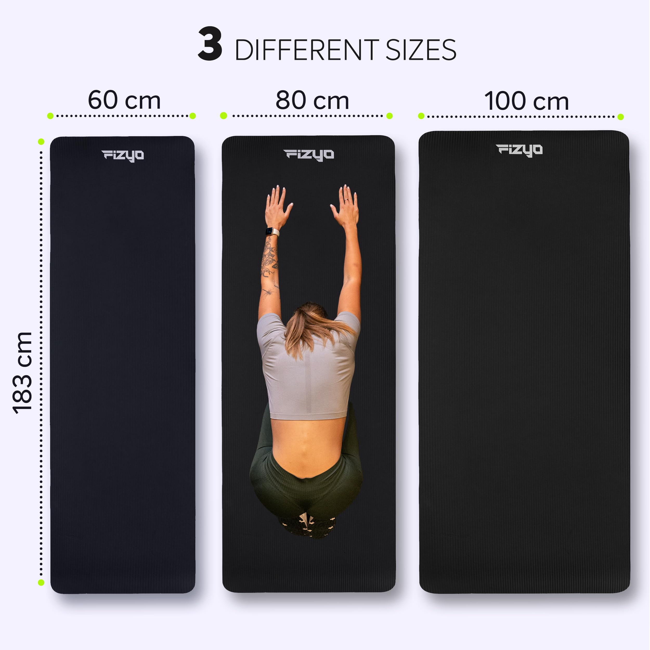Tapis de yoga Fizyo Mousse NBR antidérapante Caoutchouc Synthétique
