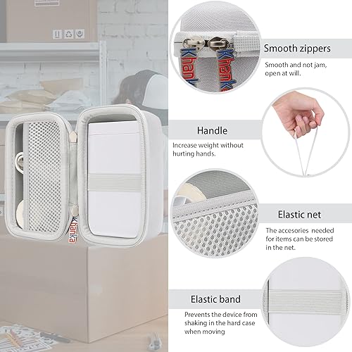 Miniatura 8 de khanka Estuche de viaje rígido de repuesto para etiquetadora NIIMBOT D101 de 0.4 a 1 pulgada, solo funda