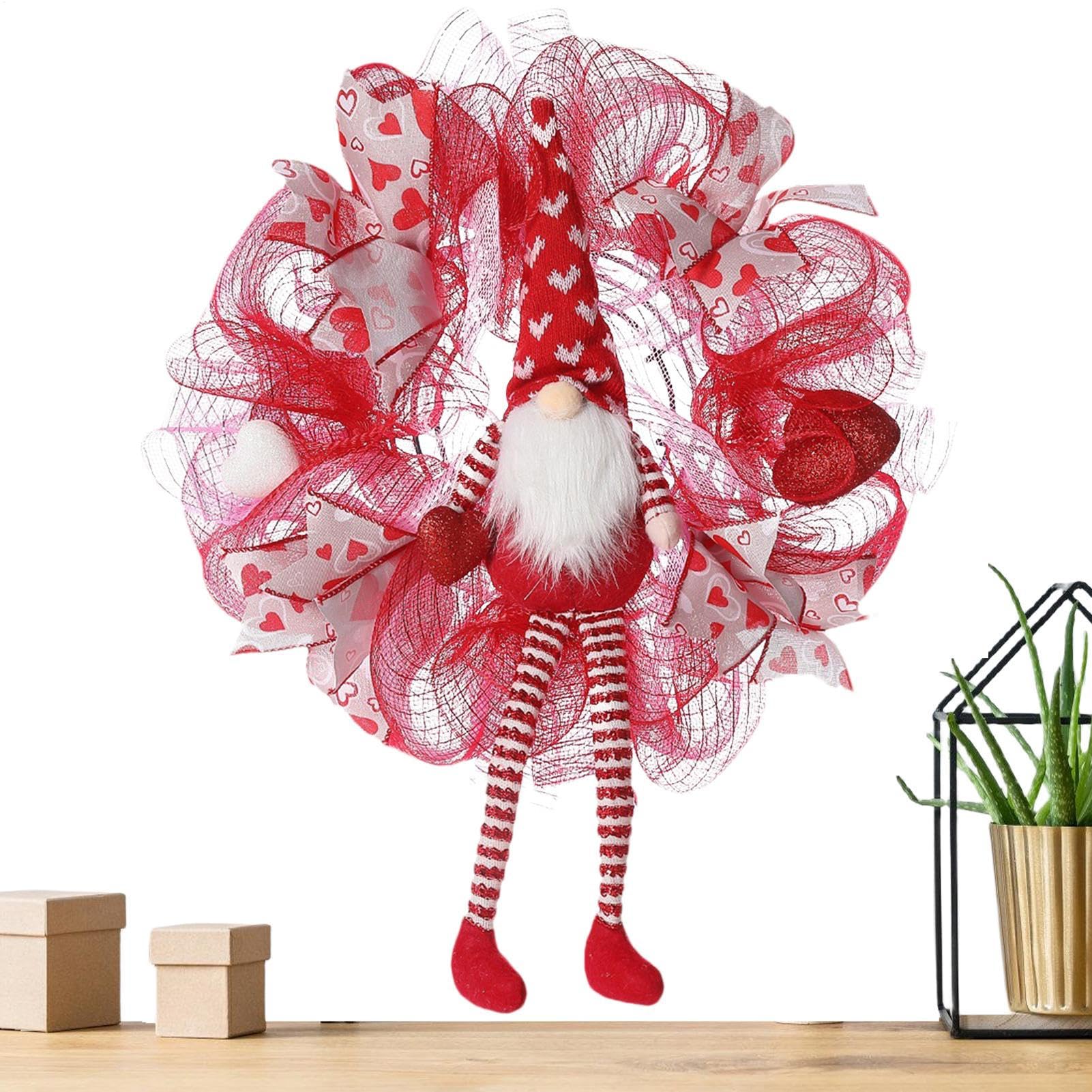 Couronne de la Saint-Valentin chic et décoration saisonnière haut de gamme