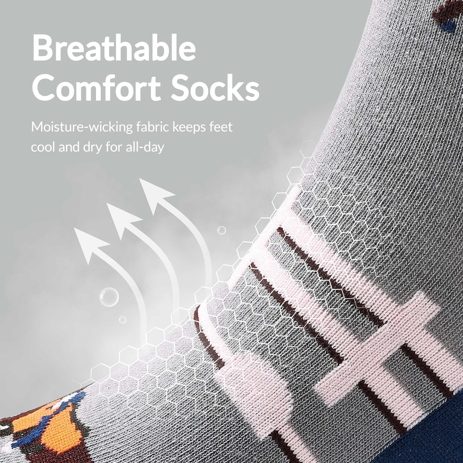 Belloxis Knee High Socks for Women & Teen Girls, Cute Fun Pattern Long Socks for Daily Wear, Holiday Birthday Gift Ideas - Image 3