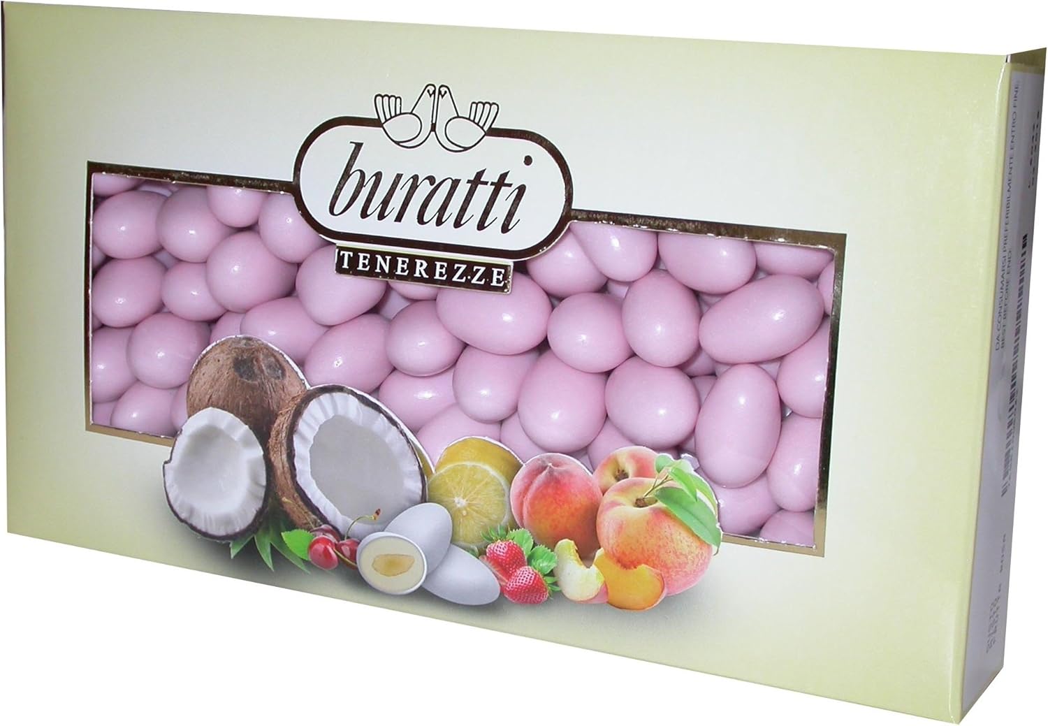 BURATTI Confetti Mandorla RIPIENI ALLA FRUTTA ROSA TENEREZZE 1 kg