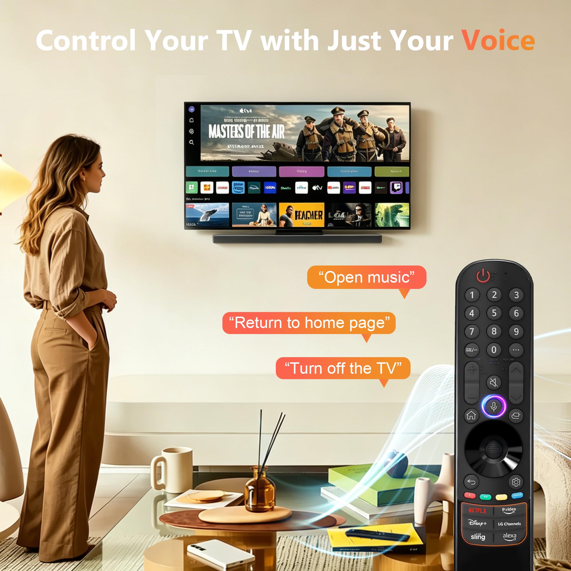 Repuesto para mando a distancia LG TV, control remoto LG 2019-2025 para