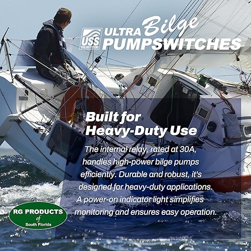 Miniatura 6 de Ultra - Interruptor de bomba de sentina mini flotador UPS-06, sensor de sensibilidad de alto nivel de agua, activación automática confiable del