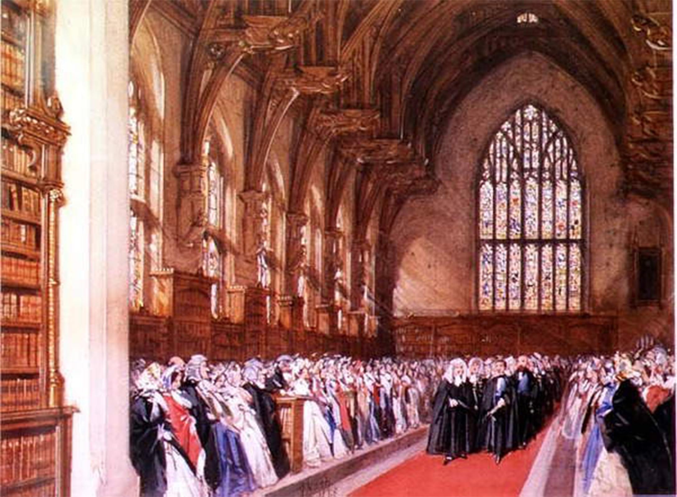 Posteriik No Frame Vintage Classic Picture Landscape Artwork View Of Westminster Hall By Nash Portrait Canvas Painting For Office Home Decor 60X90cm