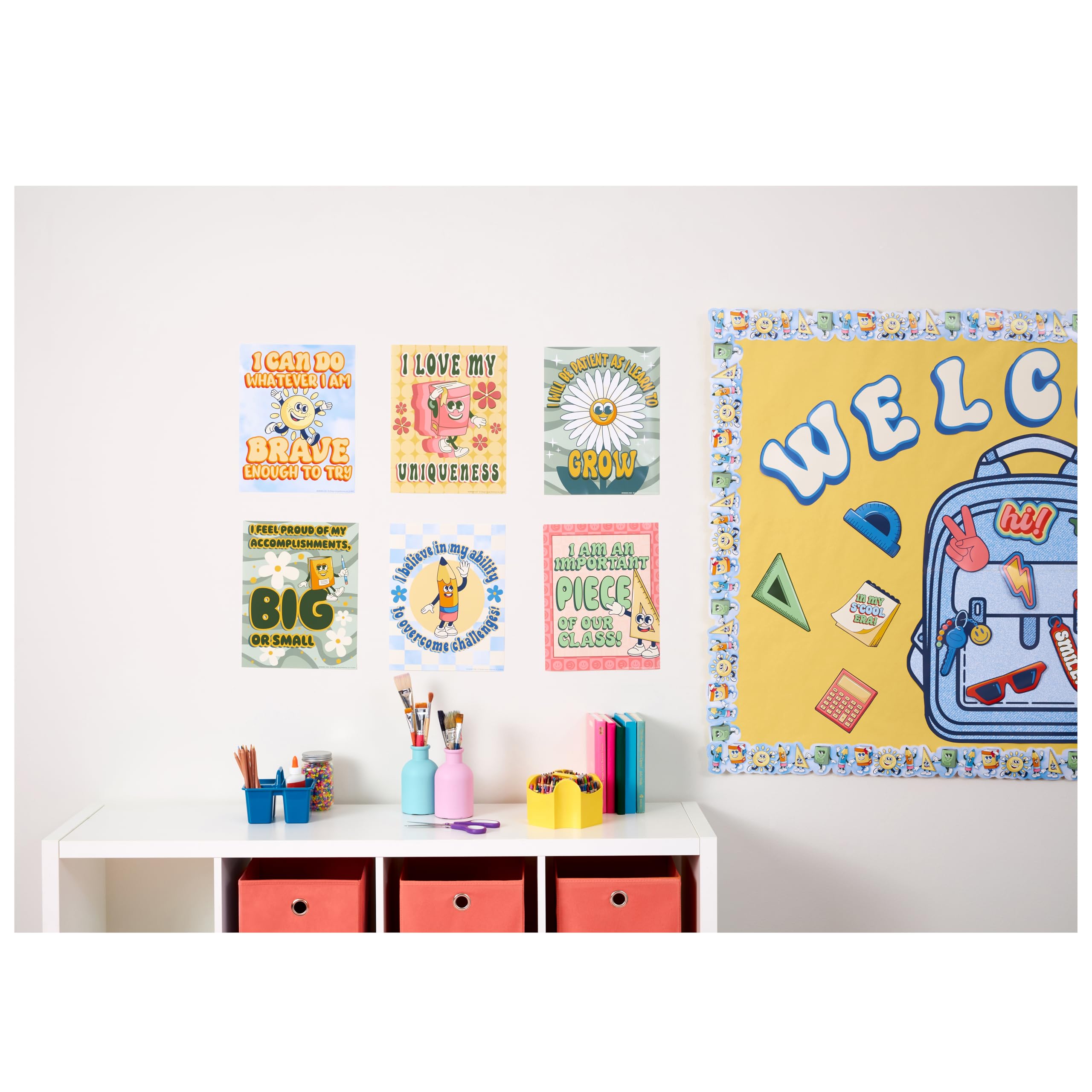 Eureka 838008 S'Cool Era Mini-Poster-Set für Lehrer, 27,9 x 35,6 cm, mehrfarbig, 8 Stück