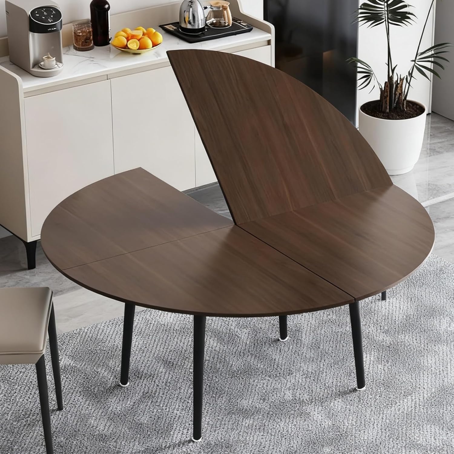 Large Round Foldable Wood Table Top, Wooden Round Patio Table Tops Only, Portable Dining Table Extender Top, for Round Table and Square Table(78.7in)
