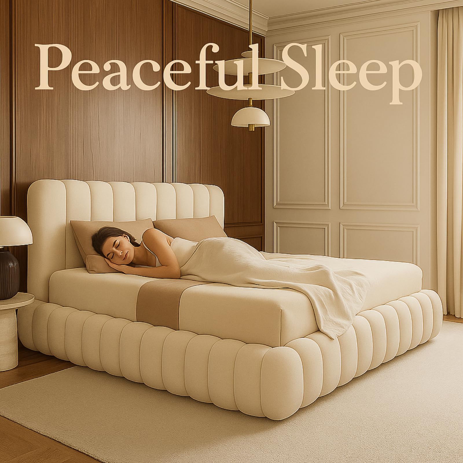 Luxury Cloud Teddy Boucle Ottoman Storage Bed Frame, Double Size, Panel Headboard, Modern Style, Upholstered Fabric, (Silver, 5ft King Size