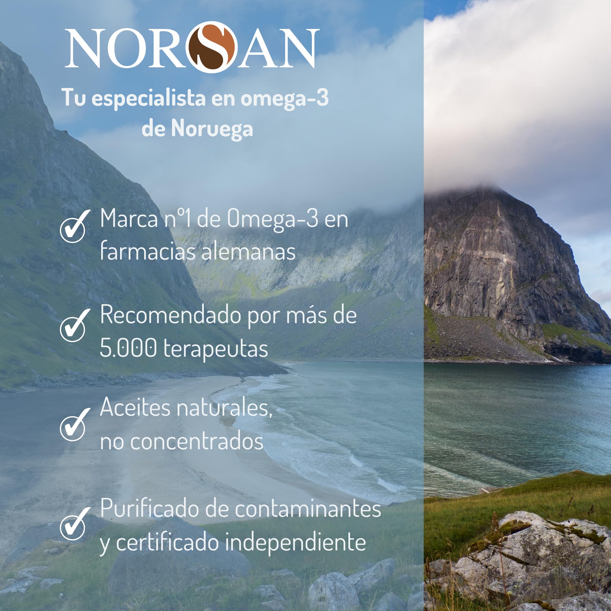 NORSAN OMEGA 3 FISK hautement dosé 150 ml/oméga-3 pour enfant 1.120mg par dose journalière/omega 3 enfant avec EPA & DHA/dose journalière 1 cuillère à café huile de poisson
