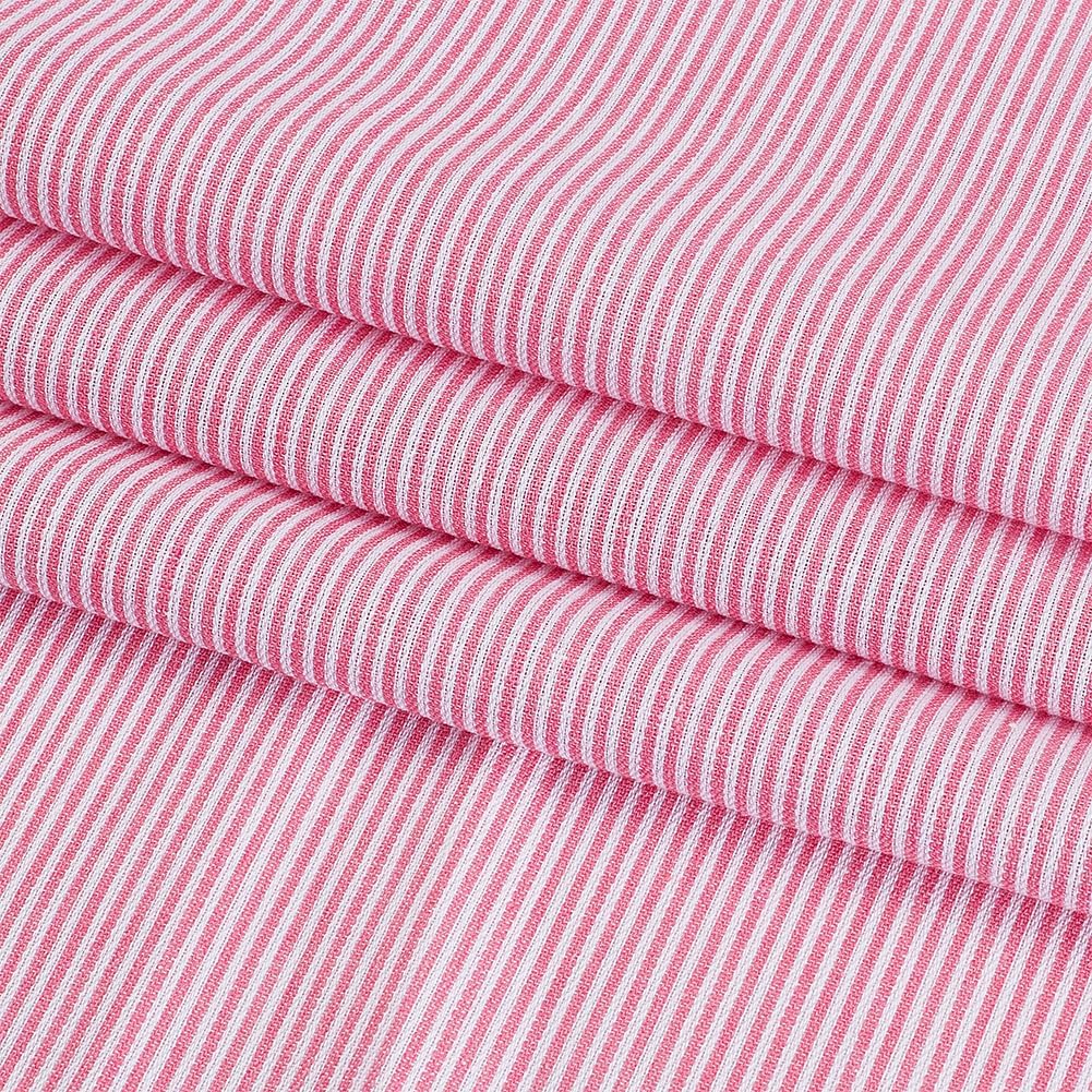 AHANDMAKER 2 Yards Woven Ticking Striped Fabric, 72 x 60 Inch Beige Line Pattern Soft Tablecloth by The Yard for Pillows, Curtains, Home Decoration, Apparel, Crafts, Accents, Bedding, Upholstery