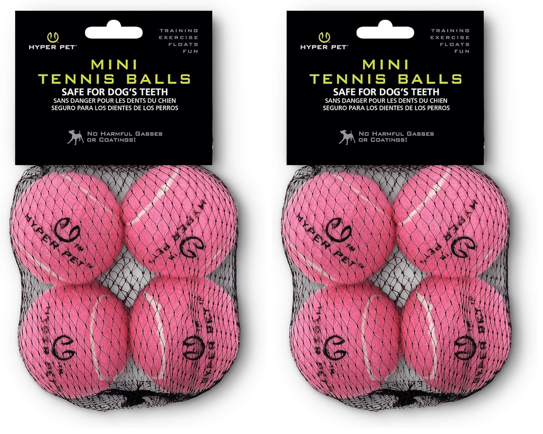 Hyper Pet Mini Extra Small Tennis Balls for Dogs, 1.75 Inch, 8 Pack, Pink
