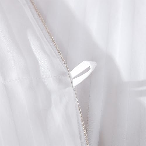 Miniatura 6 de Edredón de plumón de ganso siberiano de 1200 hilos, 100% algodón egipcio, rayas blancas, 50 onzas