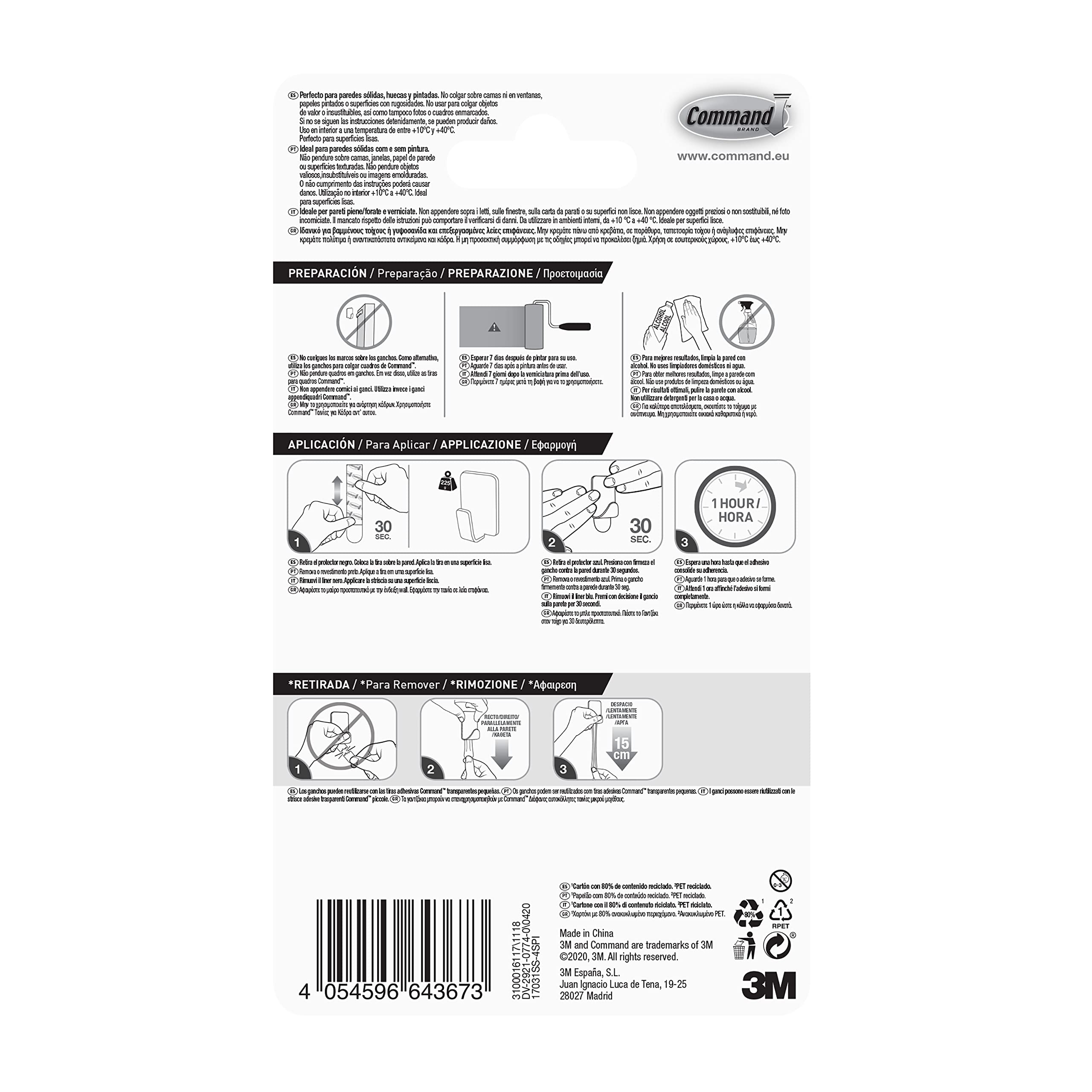 Command 17031SS Gancio in Acciaio Inossidabile Argento