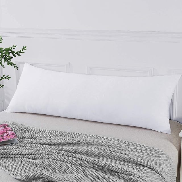 Rohi Full Body Pillow 19"x 72" - 6ft Orthopaedic Super King Bed Size Long Bolster Support Pillow - Maternity Nursing Back & Neck Support Pillows - Side Sleeper Pillow