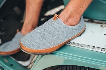 OLUKAI Mahana Mens Soft Cotton Slippers, Cotton Blended Jersey