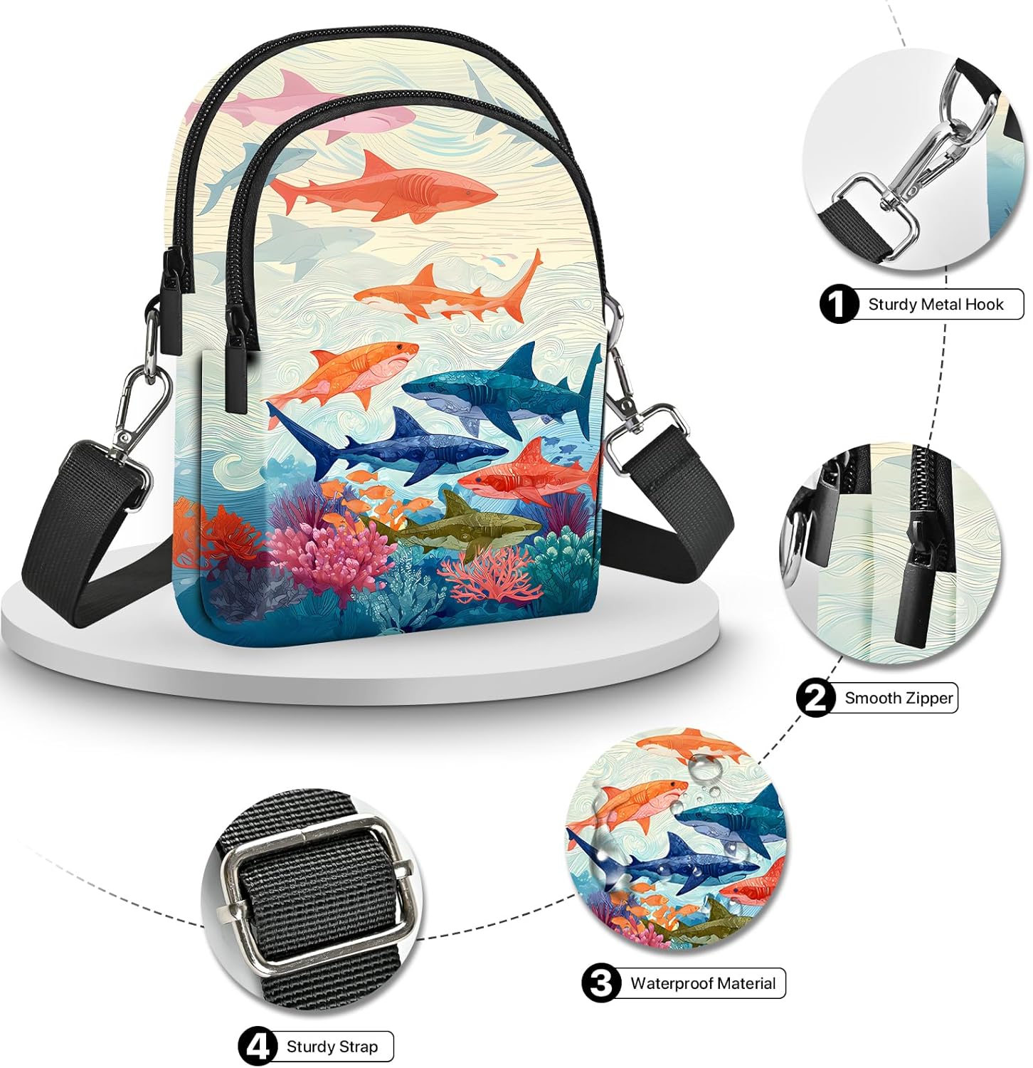 Crossbody Bags for Women Cell Phone Crossbody Bag Casual Over Shoulder Handbag Purse Lightweight with Adjustable Strap - Image 4